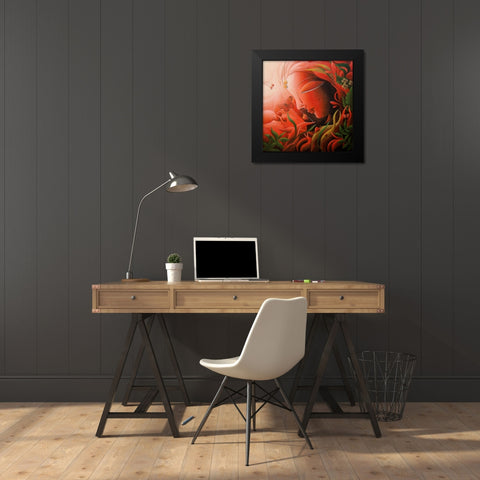 Mother Nature Black Modern Wood Framed Art Print by Mukherjee, Dhananjoy