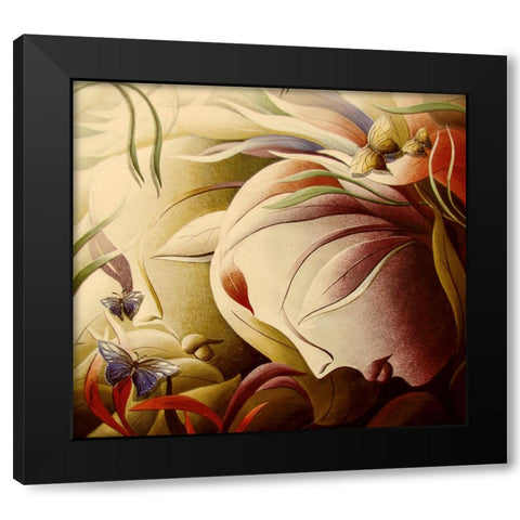 Mother Nature Black Modern Wood Framed Art Print by Mukherjee, Dhananjoy