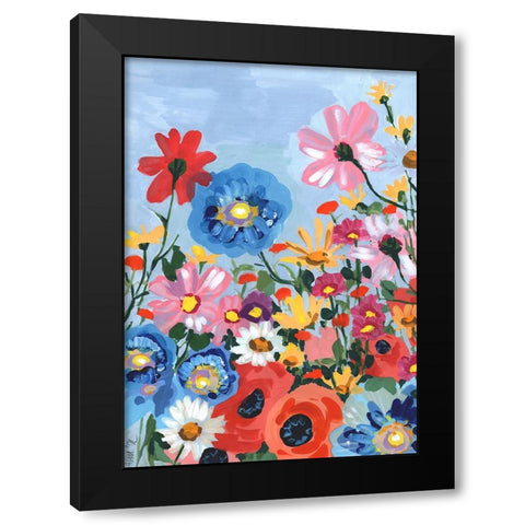 Meadow In June Black Modern Wood Framed Art Print by Zwara, Ania