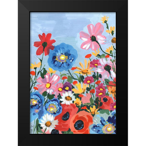 Meadow In June Black Modern Wood Framed Art Print by Zwara, Ania