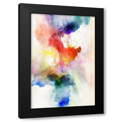Smoking Glass Black Modern Wood Framed Art Print with Double Matting by Mauro