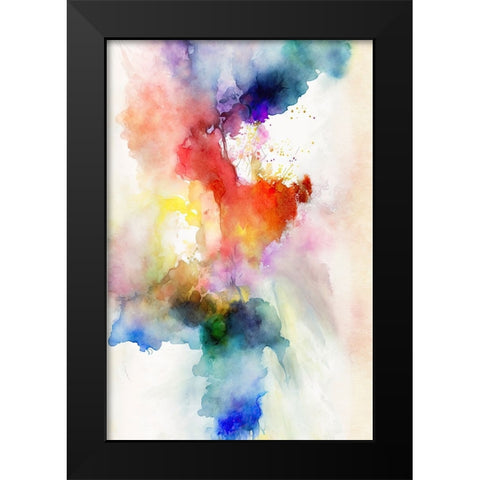 Smoking Glass Black Modern Wood Framed Art Print by Mauro
