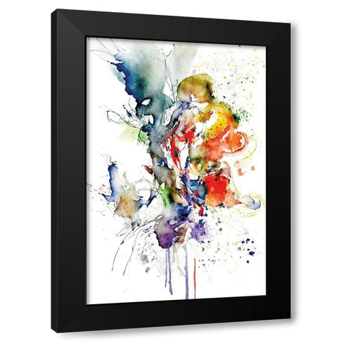 Abstract shape Black Modern Wood Framed Art Print by Mauro
