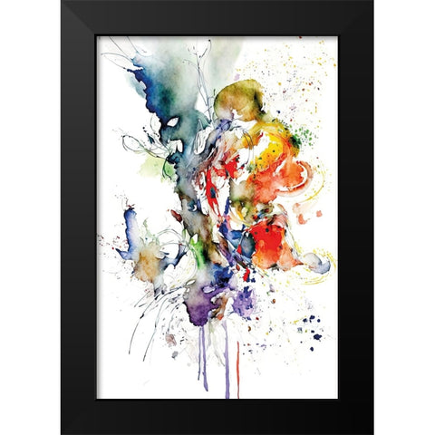 Abstract shape Black Modern Wood Framed Art Print by Mauro