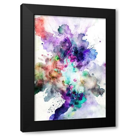 Chromatic Symphony Black Modern Wood Framed Art Print with Double Matting by Mauro