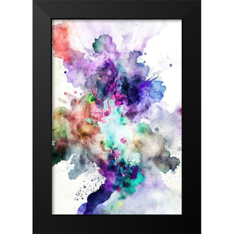 Chromatic Symphony Black Modern Wood Framed Art Print by Mauro