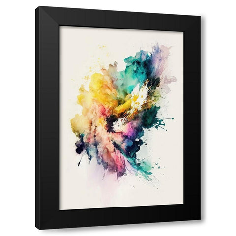 Exploding Cloud Black Modern Wood Framed Art Print by Mauro
