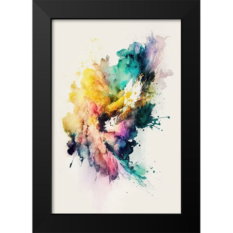 Exploding Cloud Black Modern Wood Framed Art Print by Mauro