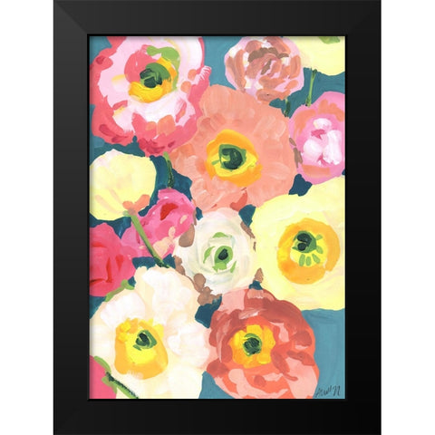 Icelandic Poppies Black Modern Wood Framed Art Print by Zwara, Ania