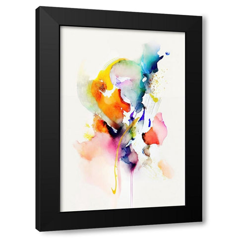 Sound of Color Black Modern Wood Framed Art Print with Double Matting by Mauro