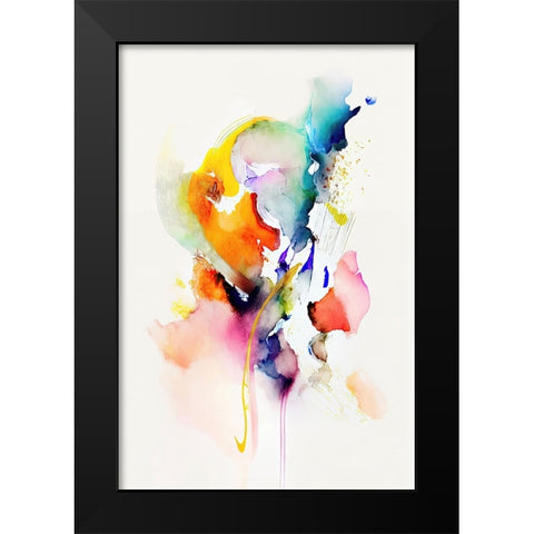 Sound of Color Black Modern Wood Framed Art Print by Mauro