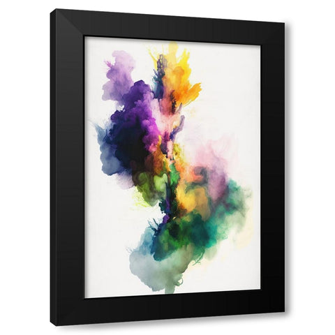 Vibrant Smoke Black Modern Wood Framed Art Print with Double Matting by Mauro