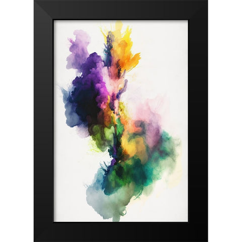 Vibrant Smoke Black Modern Wood Framed Art Print by Mauro