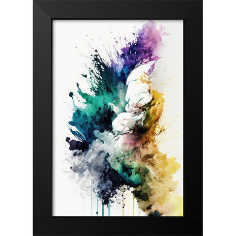Radiant Mirage Black Modern Wood Framed Art Print by Mauro