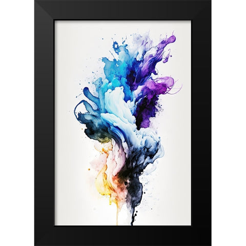 Whispers of Smoke Black Modern Wood Framed Art Print by Mauro