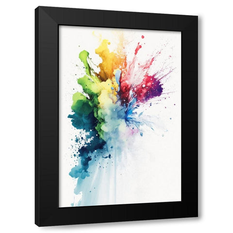 Bullet impact Black Modern Wood Framed Art Print with Double Matting by Mauro