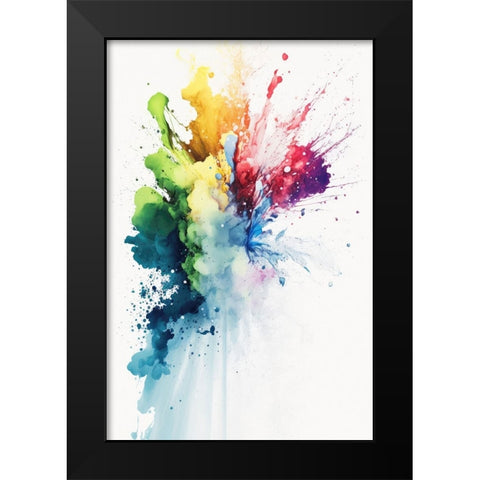 Bullet impact Black Modern Wood Framed Art Print by Mauro