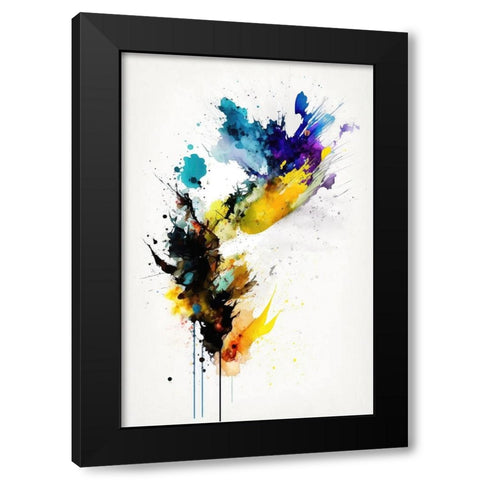Amorphous Encounter Black Modern Wood Framed Art Print with Double Matting by Mauro