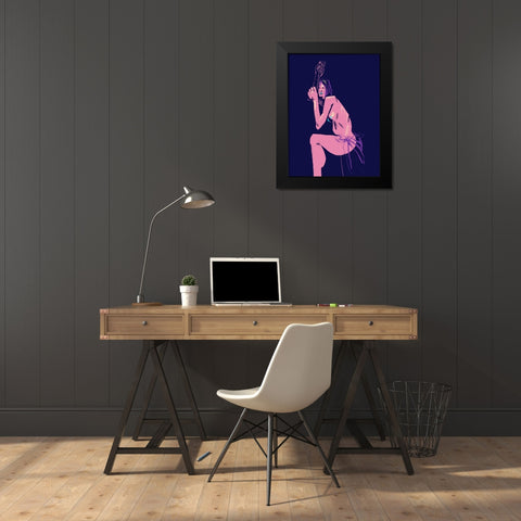 Witchs Stare Black Modern Wood Framed Art Print by Gulina, Francesco