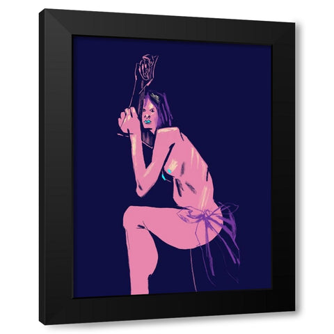 Witchs Stare Black Modern Wood Framed Art Print with Double Matting by Gulina, Francesco