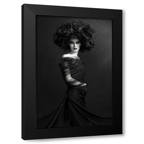 Nigh Black Modern Wood Framed Art Print with Double Matting by Smirnov, Sergei