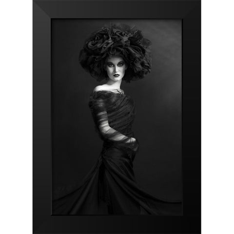 Nigh Black Modern Wood Framed Art Print by Smirnov, Sergei