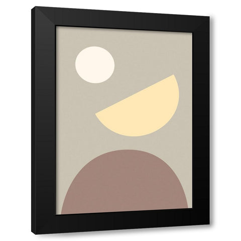 Arches Yellow and Gray Black Modern Wood Framed Art Print with Double Matting by Pictufy Studio