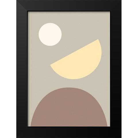 Arches Yellow and Gray Black Modern Wood Framed Art Print by Pictufy Studio