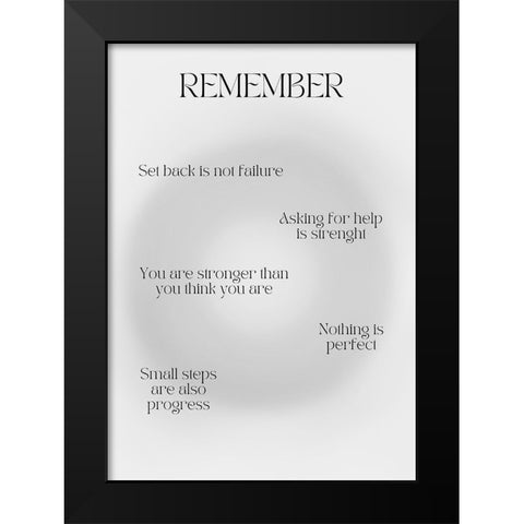 Motivational Aura Poster Black Modern Wood Framed Art Print by Amelie