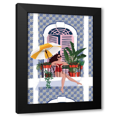 Catching the Sun Black Modern Wood Framed Art Print with Double Matting by Tomljanovic, Maja