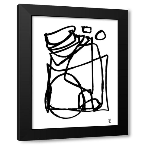 Cycling Black Modern Wood Framed Art Print with Double Matting by Hobday, Dan