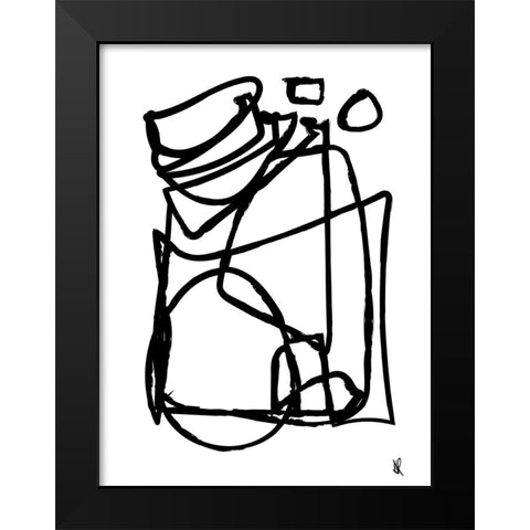 Cycling Black Modern Wood Framed Art Print by Hobday, Dan