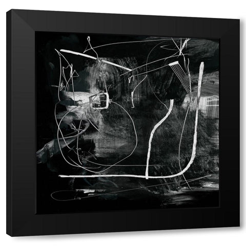 Mono Black Modern Wood Framed Art Print with Double Matting by Hobday, Dan