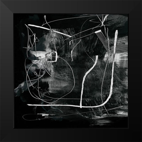 Mono Black Modern Wood Framed Art Print by Hobday, Dan