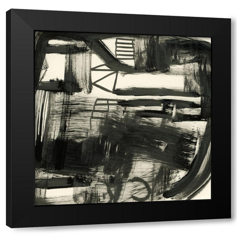 Market Black Modern Wood Framed Art Print by Hobday, Dan