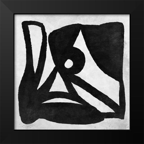 Abstract Melody No2 Black Modern Wood Framed Art Print by Hobday, Dan
