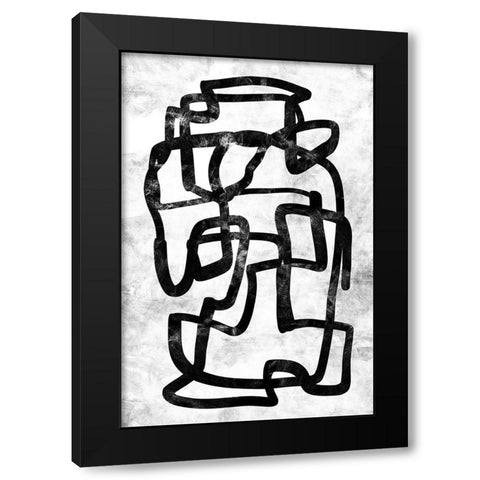 Storyline Black Modern Wood Framed Art Print with Double Matting by Hobday, Dan