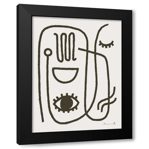 Get Going Black Modern Wood Framed Art Print with Double Matting by Hobday, Dan