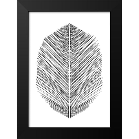 Feather Black Modern Wood Framed Art Print by Hobday, Dan