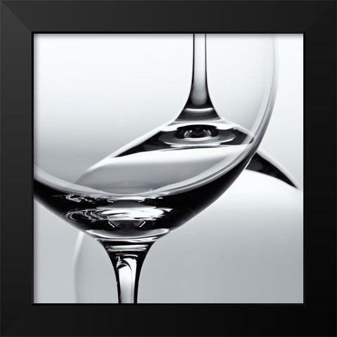 Glass Black Modern Wood Framed Art Print by Hejha