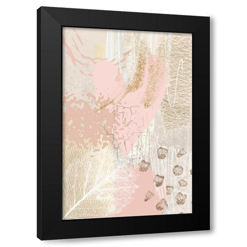 Morning Pink-1 Black Modern Wood Framed Art Print with Double Matting by Moss, Sally Ann