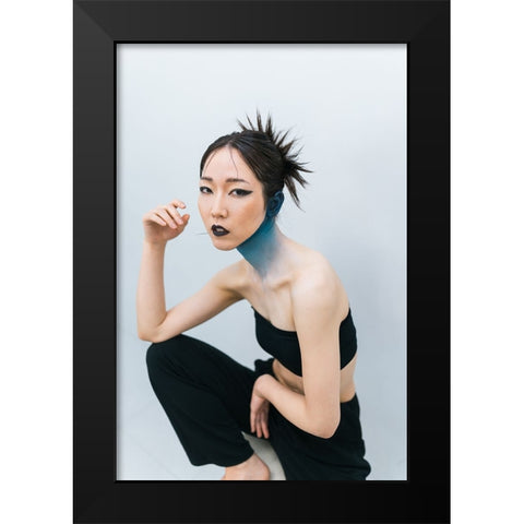 Asami Black Modern Wood Framed Art Print by h112o1