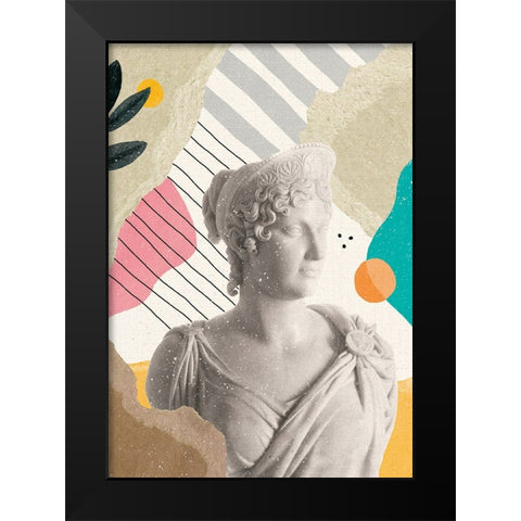 Stone Aesthetics Black Modern Wood Framed Art Print by Demir, Aylin