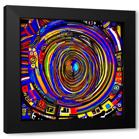 IT1 Black Modern Wood Framed Art Print with Double Matting by Baco, Velibor