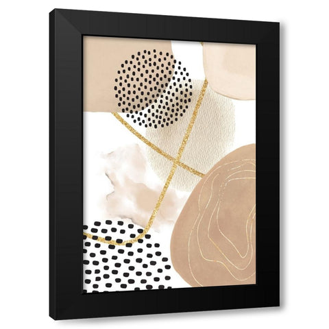Jealous Beige-1 Black Modern Wood Framed Art Print by Moss, Sally Ann