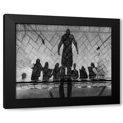 The Power Of The Song Black Modern Wood Framed Art Print with Double Matting by Stefan, Jacek