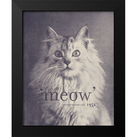 Famous Quote Cat Black Modern Wood Framed Art Print by Bodart, Florent