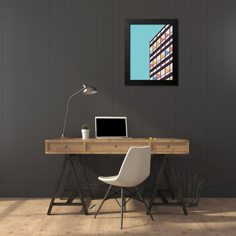 Corbusier Black Modern Wood Framed Art Print by Bodart, Florent