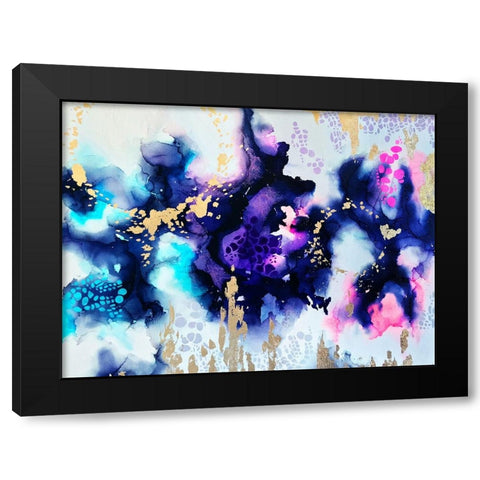 Awaken Black Modern Wood Framed Art Print by Storms, Alyson