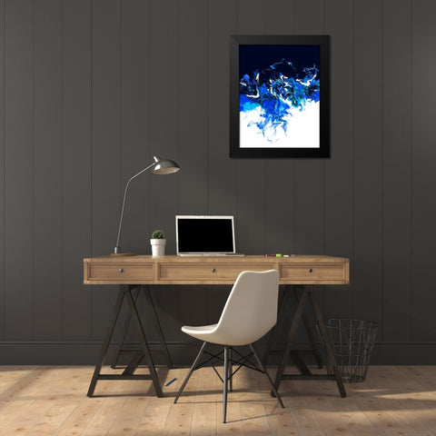 Colorful Wave 2 Black Modern Wood Framed Art Print by Storms, Alyson